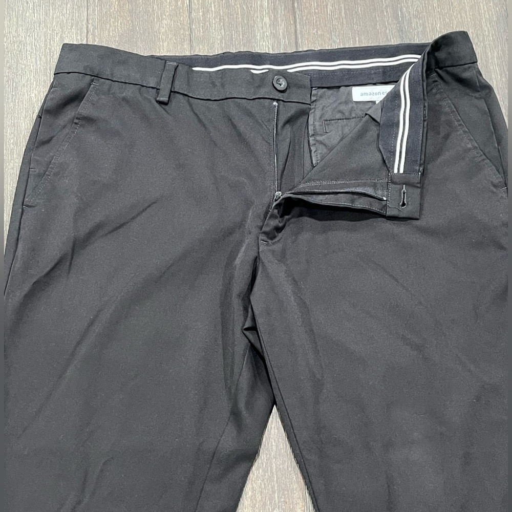 Bundle (2) Amazon Essentials Slim Black Pants Siz… - image 5
